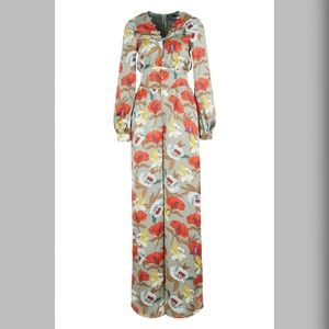 Floral Button Detail Jumpsuit